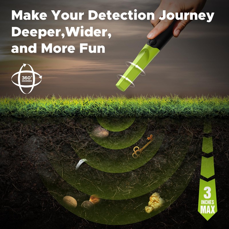 Metal Detector Pinpointer, Hazlewolke IP68 Fully Waterproof Handheld Metal Detectors