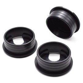 1-3/4 inch(45mm) Black Desk Hole Cover Grommet ABS Plastic Wire Organizers for Computer Desk Cabinet (3 Pack)