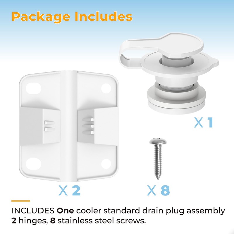 Cooler Replacement Parts Kit for Coleman,Ice Chest Plastic Hinges,Cooler Standard