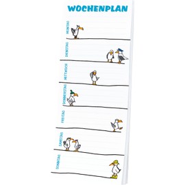 Rannenberg Emma Fridge Pad, Magnetic Pad, Weekly Planner, 50 Sheets