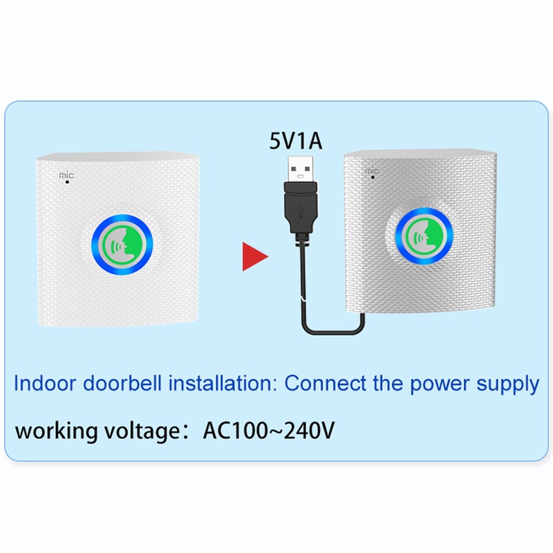 2 Way Voice Intercom Anti Interference Wireless 1 Key Operation