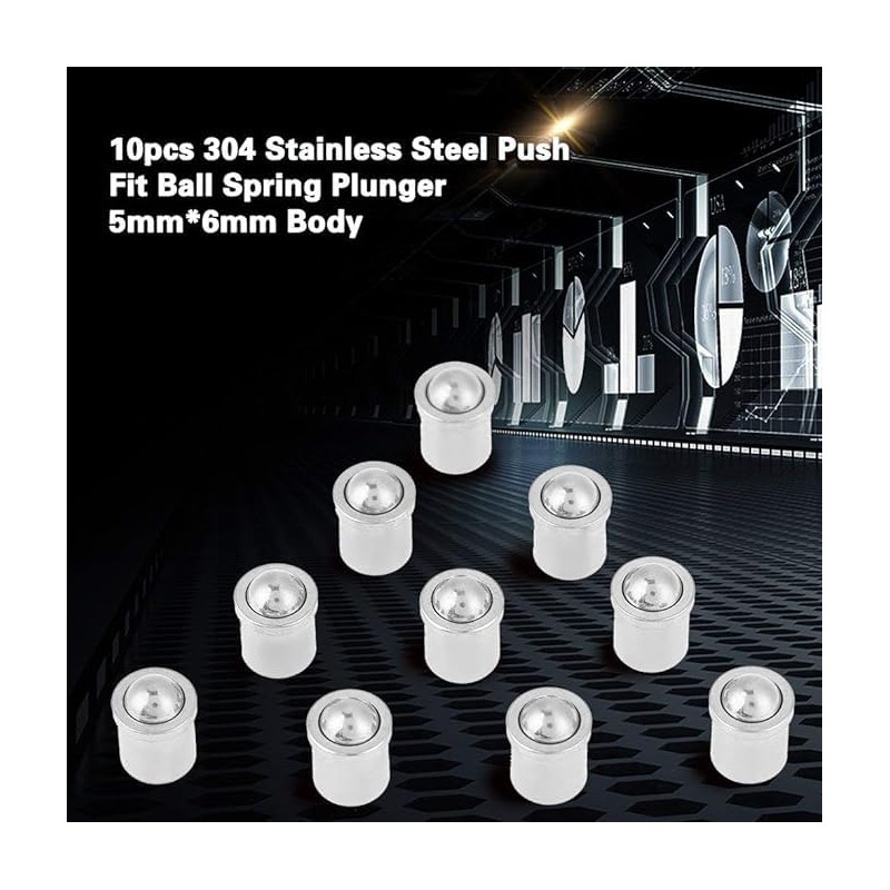 Telituny Spring Piston, Pack of 10 Spring Piston Ball 304
