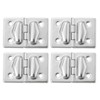 sourcing map 4Pcs Toolbox Suitcase Box Metal Hinges Support, 44x30mm