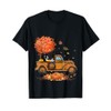 Boston Terrier Pumpkins Truck Autumn Leaf Fall thanksgiving T-Shirt