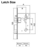 Probrico Victorian Scroll Chrome Door Handle Latch Internal Privacy Door