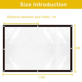 Tarpaulin Waterproof Transparent with Eyelets 1.5 x 2 m, Transparent Tarpaulin for Outdoor Use Tarpaulin Waterproof Transparent Tarpaulin for Patio Chicken Coop