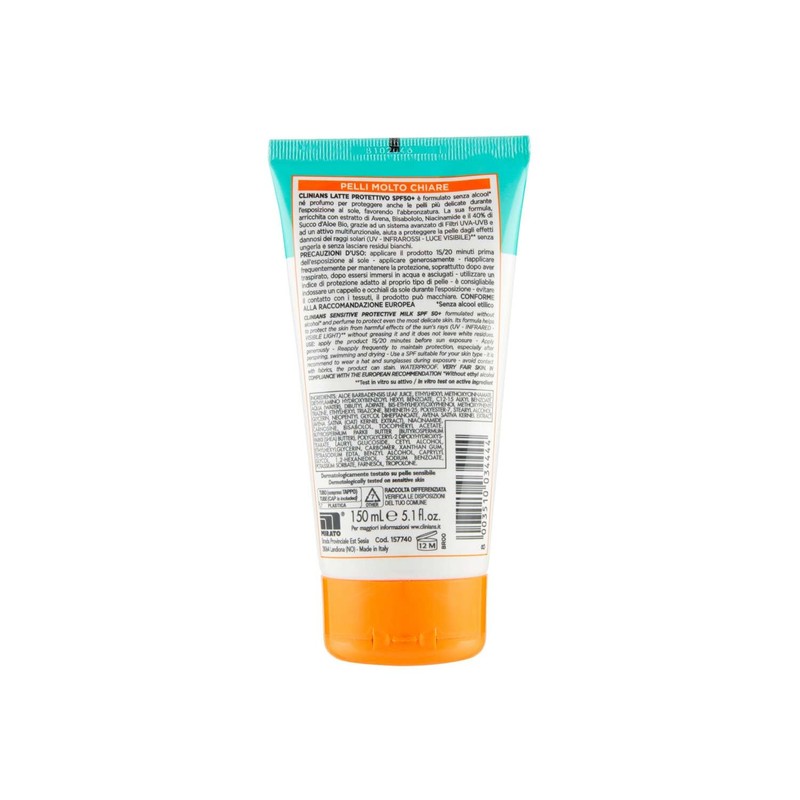 Clinians Schönheits-Solar-Milch Sensitive LSF 50+, 150 ml
