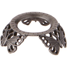 Bard's Pewter Egg Stand/Holder, Butterflies, 0.875" Diameter (Fits Hen Sized Eggs), Pack of 3