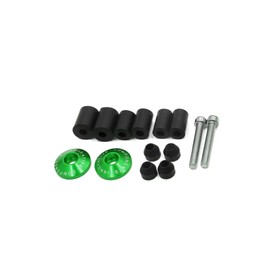 Partuto Pair Universal Aluminum Alloy 7/8 Inch Motorcycle Handlebar Grip Bar End Cap Green Replacement