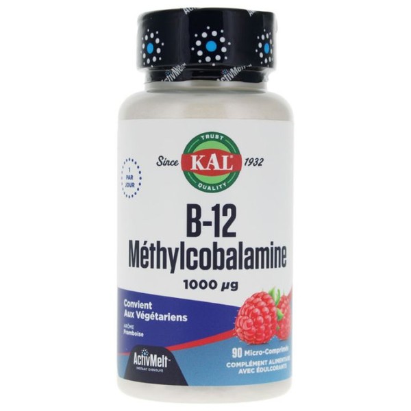 Kal B12 Méthylcobalamine 1000 µg KAL 90 comprimés