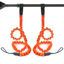 MOTTOM Leash Cord Set of 2 Paddle Leash Safety Cord Nylon Elastic Cord Up to 1.2M Max for Kayaking, Canoeing, Fishing, Surfing, Outdoor Cord