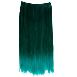 CAISHA 1T20C 5 Clips 60 cm One Piece Clip In Extension Colourful Hair Extensions Heat-Resistant Hairpiece Wavy or Straight Green Blue