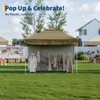 10x10 Instant Pop-Up Canopy with 1 Sidewall – Easy 1-Button