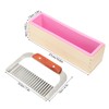 Wooden Loaf Soap Cutter Mold with 1 Pc Silicone Mold