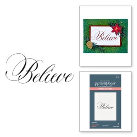 Spellbinders Copperplate Believe Press Plate, Metal