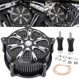 TWOM Air Cleaner Intake Filter For Harley Touring Road King Street Glide Softail Dyna