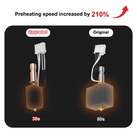 TMYPN 0.4mm Kobra S1/Kobra S1 Combo Ceramic Hotend, Upgraded Extruder Print Head with 0.2mm/0.6mm Hardened Steel Nozzle for Anycubic Kobra S1/ S1 Combo 3D Printer