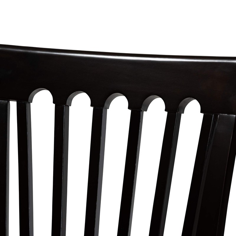 Baxton Studio Set of 2 164-10521-AMZ Dining Chairs, Sand/Dark Brown