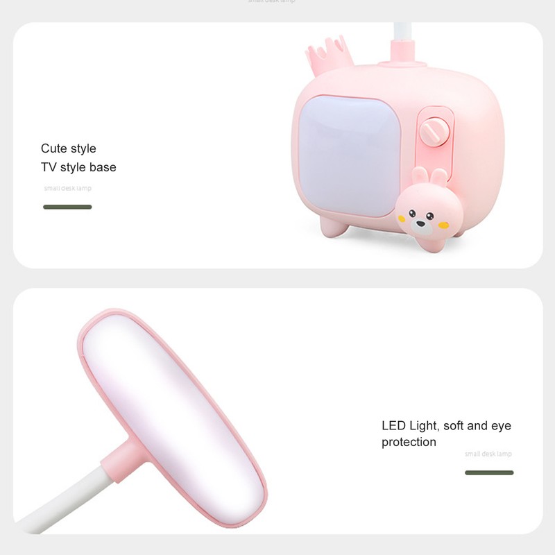 Kids Reading Light TV Style Base Flexible Gooseneck USB Charge