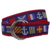 No27 Nautical Flag D-Ring Belt Polished Steel D-Ring 30 Red
