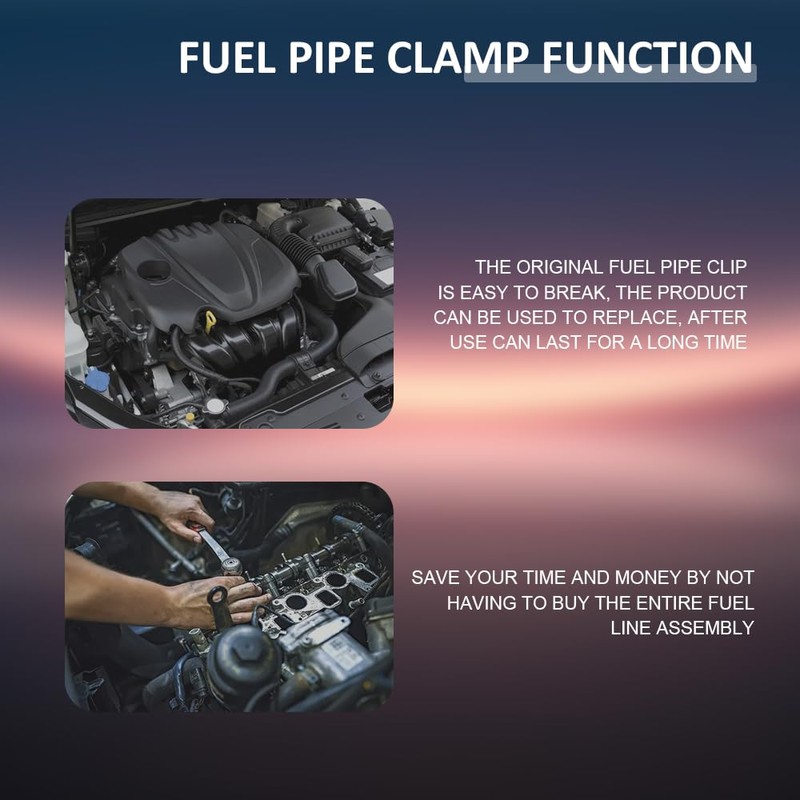 Fuel Line Clips, Auto Clips Replacement Kit, Fuel Line Clamps,