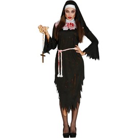 Zombie Sister NUN Bloody Ladies Halloween Fancy Dress Costume M/L