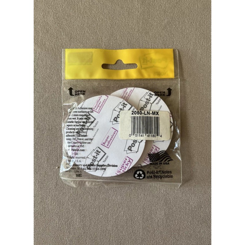 Post-It Notes 2 Pink Heart Round Super Sticky Post-It Note