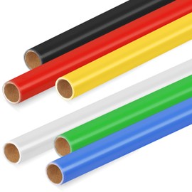 Skyygemm 6 Rolls Bulletin Board Paper Fade Resistant Colored Bulletin Board Paper Roll Bulk for Art Decor Drawing Craft Painting(2 x 8 ft,Rainbow)