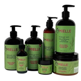 Mielle Rosemary Mint Collection for Curly Hair Infused with Biotin - 7 pcs