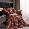 Reidio Soft Cozy Throw Blanket Tie-dye Faux Fur Blanket Bed Blanket Warm Fluffy Blanket for Couch Bed Sofa Home Decor (2#Brown, 40"x60")