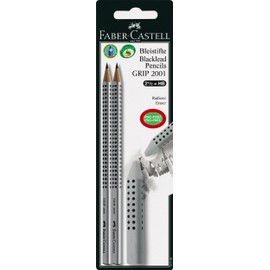 Faber Castell HB Graphite Pencil with Eraser (Pack of 2)