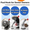 HOICATED Pool Skimmer Hook Skimmer Basket Handle 39.8 Inch Pool