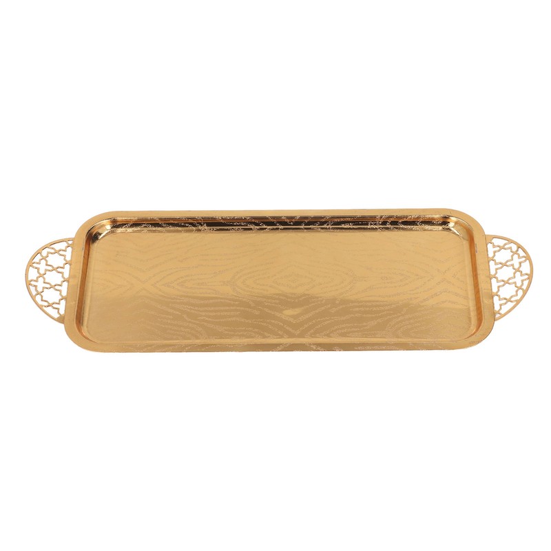 Serving Tray Gold Retro Light Luxury Oblong Water Cup Tea