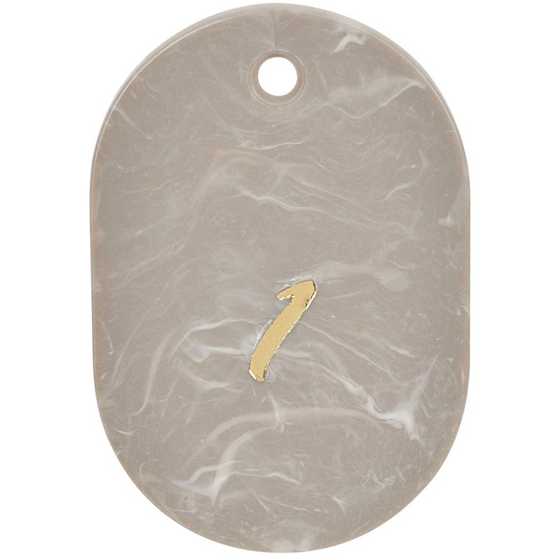 Marble Cloak Tickets (Brown, No. 1 - 50) Number Tag,
