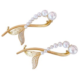 BIUDECO Elegant Hair Pins Rhinestones and Pearls Girls Hair Clips Decorative Hairpin Set