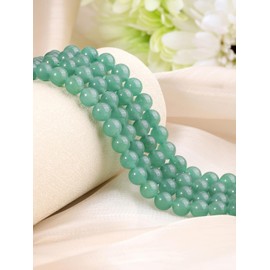 CrystalTears 8mm Green Aventurine Crystal Beads for Jewellery Making 96pcs Round Healing Stone Beads Green Loose Gemstone Beads for Crafting DIY Bracelet Necklace Earrings Gifts for Women Girls