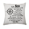 Hasodeo To My Son Compass Pillowcase From Mum Inspirational Cushion