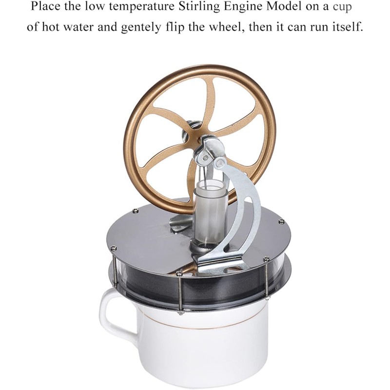 Fictory Low Temperature Stirling Engine, Steam Engine Model, 1 Piece