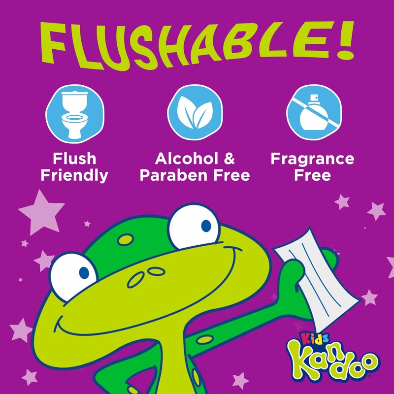 Flushable Wipes for Baby and Kids by Kandoo, Sensitive and