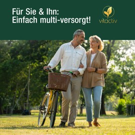 Vitactiv MULTI 50 Plus Multivitamin Complex People from 50 - Vitamins, Minerals, Trace Elements - Vitamin B, C, E, K, D, Magnesium, Calcium, Zinc - High Dose, Hormone-Free, Iodine-Free - 60 Capsules