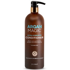 Argan Magic Ultra Hydrating Conditioner | Repairs and Protects Hair | Improves Hair Health | Safe for Color and Chemically Treated Hair | Made in USA, Paraben Free (32 oz)