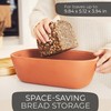 Steinzeit Bread Box Made from Breathable Terracotta (9.8x5.1x3.9 inches) -