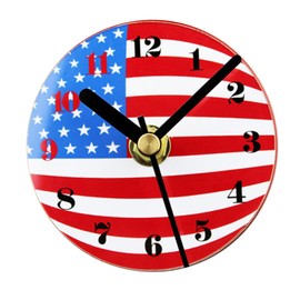 COLLBATH Magnetic Suction Clock American Flag Home Decor Fridge Magnets DIY Wall Clock
