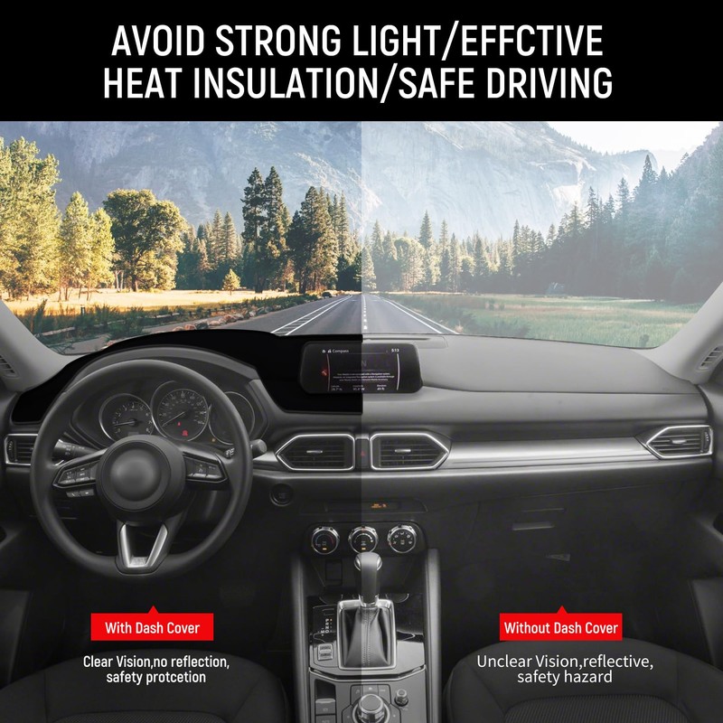 Hugeek Dashboard Cover Mat for Mazda 2017-2025 2026 CX-5 CX5