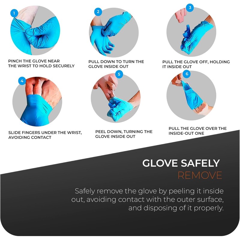 eatasty Disposable Gloves, Blue Nitrile Gloves, Powder-Free, Latex-Free, Multipurpose, Medical