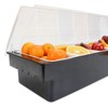 Condiment Dispenser,Fruit Veggie Condiment Caddy with Lid,Ice Cooled Condiment Server