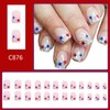 Independence Day Press on Nails Short Square Fake Nails with