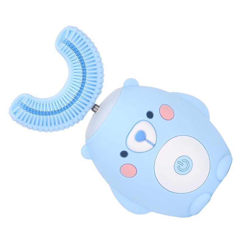 Cute Cartoon Bear Pattern U Shaped Automatic Toothbrush Electric Children