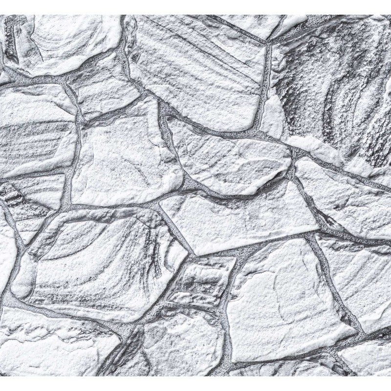 Dundee Deco 3D Wall Panels - White Charcoal Faux Stone
