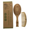Bamboo hair brush and comb made of bamboo, set of